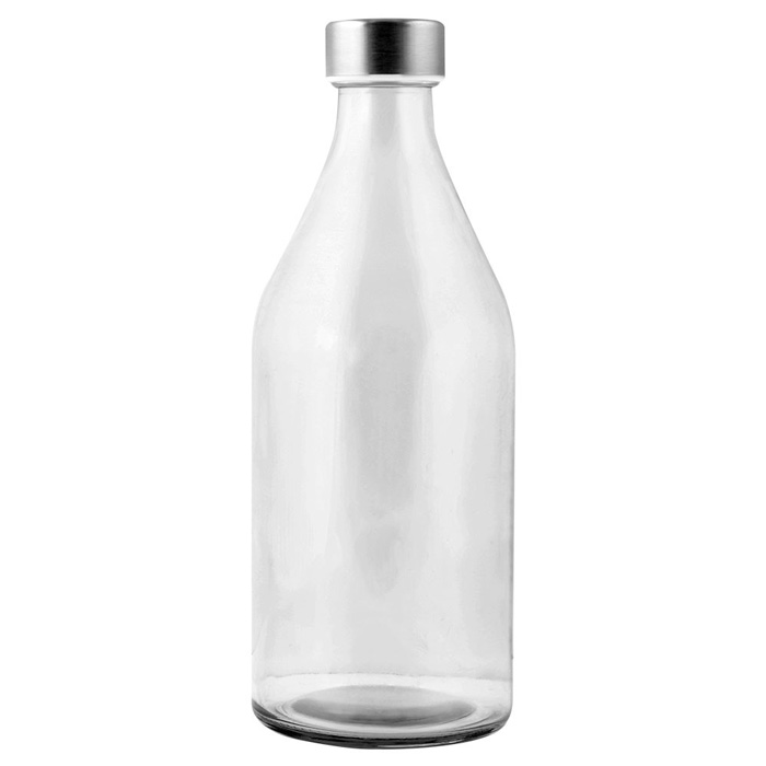 Botella De Cristal Ancha 1 Litro Nahuel Home